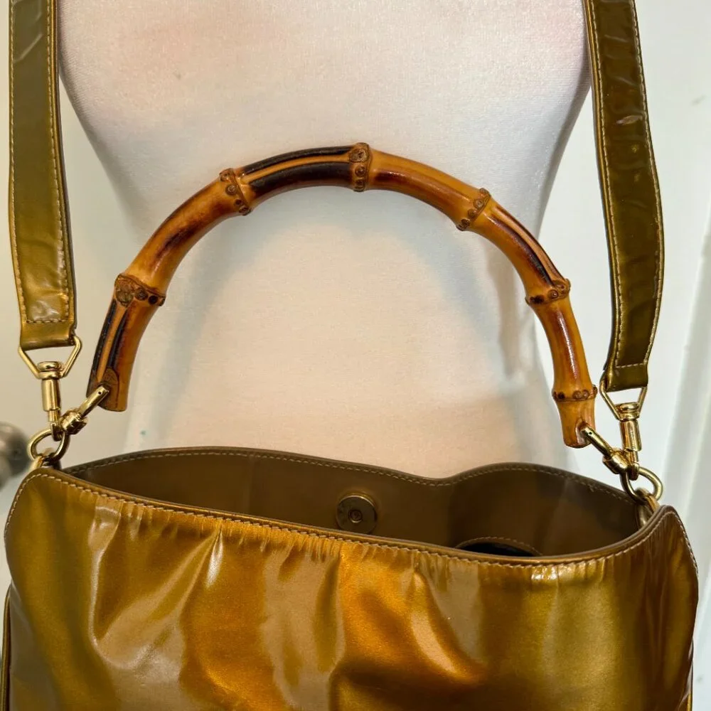 Authentic Gucci Bamboo Handbag 👜 ~ Tom Ford Era - Picture 7 of 17